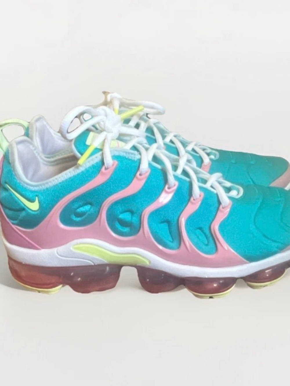 Nike VaporMax Plus Teal with Pink and Lime Accents